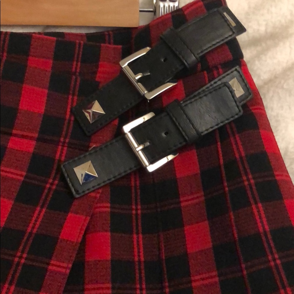 MICHAEL Michael Kors Red Plaid Skirt Size 4, NBW - Picture 3 of 6